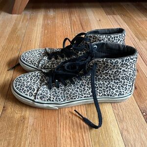 Vans Leopard Print High-Top Sneakers